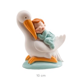 Stork Baby Blue Figure
