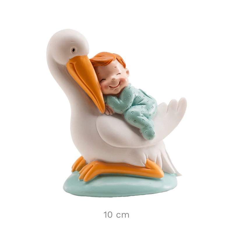Stork Baby Blue Figure