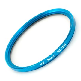 Lens Protection UV Lens Filter 58mm for Every Lens Manufacturer Dustproof Protective Digital Camera Lens Dress Up Protector (Blue)