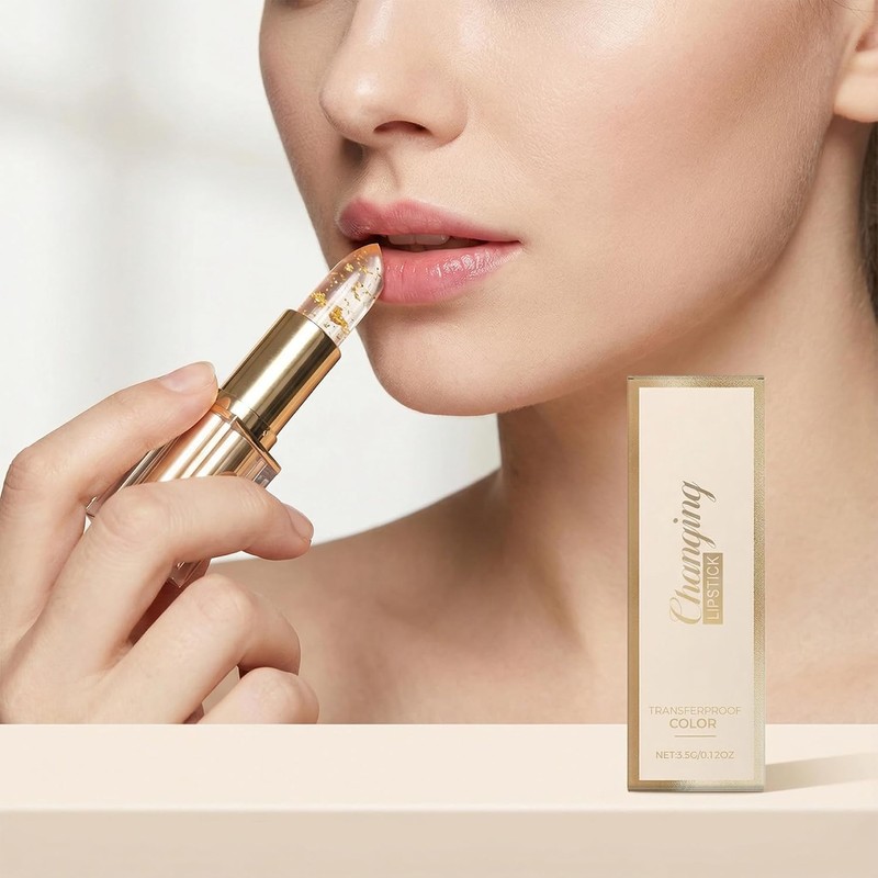 3 barras de labios transparentes que cambian de color, brillo