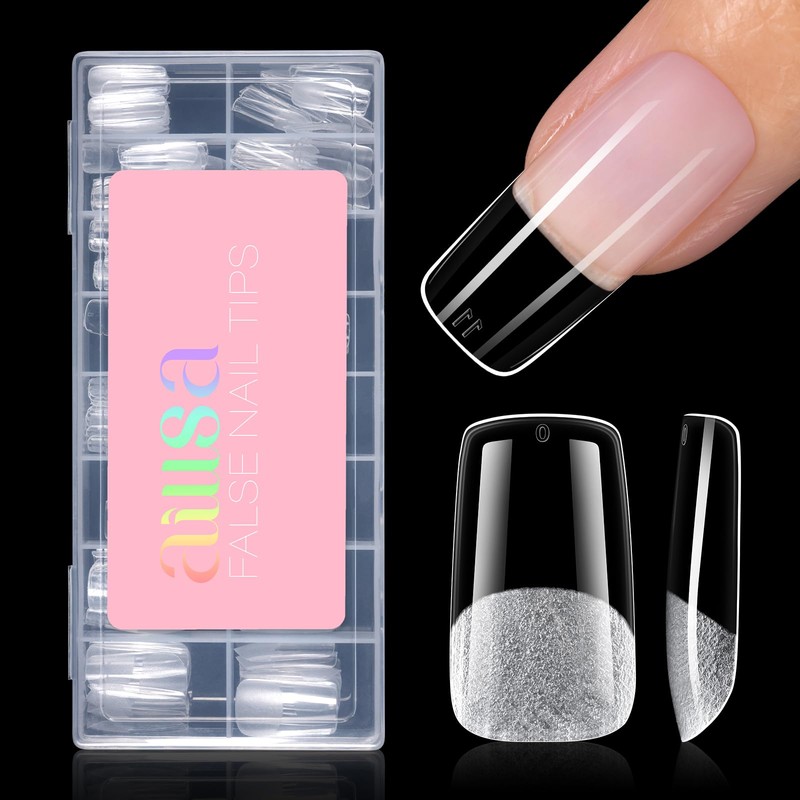 AILLSA Puntas de uñas cuadradas medianas - Puntas de uñas