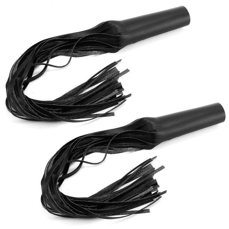 Milltrip 2Pcs Motorcycle Handlebar Tassel Grips - Premium PU Leather