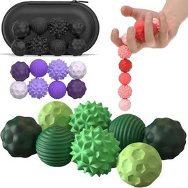 Silicone Ball Set, 8 Counts/set Fidgeting Relax Toys with Elastic Texture, Assorted Colors, Stress Relief Toys for Adults & Teens, Mother's Day Gift, Gift for Mom, Decompression Toy, Multifunction:_Black_one-size