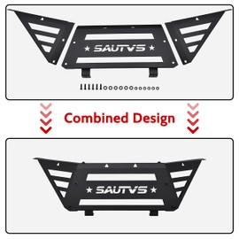 SAUTVS Cargo Bed Extender Tailgate for RZR PRO XP/S/Turbo R 20-25, Heavy Duty Steel Rear Bed Extender Rack Cargo Tailgate Enclosure for Polaris RZR PRO XP/S/Turbo R 2020-2025 Accessories