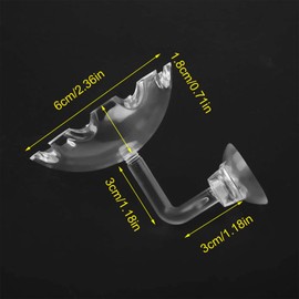 Shrimp Feeding Bowl, Shrimp Feeding Bowl for Shrimp Made of Acrylic, Shrimp Feeding Bowl with Suction Cup, Transparent Shrimp Feeder, Suitable for Small Animals in Water