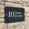 Badgemaster Modern Anthracite House Number Sign Plaque Stainless Steel Standoffs