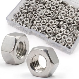 ZQZ M3-0.5mm Hex Nuts,300 Pack 304 (A2-70) Stainless Steel Hardware Nuts,Standard Metric Coarse Thread Nuts for Bolts