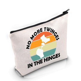 VAMSII Hip Replacement Gift No More Twinges in The Hinges Makeup Bag Hip Surgery Cosmetic Bag Get Well Soon Gift (No More Twinges in The Hinges M C)