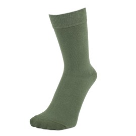 ZAKIRA Finest Combed Cotton Dress Socks in Plain Colours for Men, Women, 6-10 (UK), Army Green