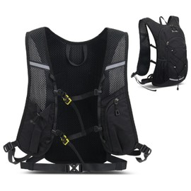 YAPJEB Running Backpack Bag Hydration Bag Marathon Cycling Backpack Bicycle Trail Climbing Jogging Outdoor (01 Black (Bag Only)) (03 Black-Bag Only)