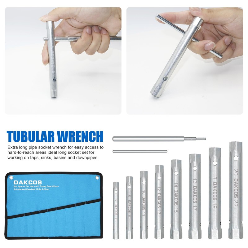 10Pcs Shower Valve Socket Wrench Set Plumbers Spanner Wrench Set