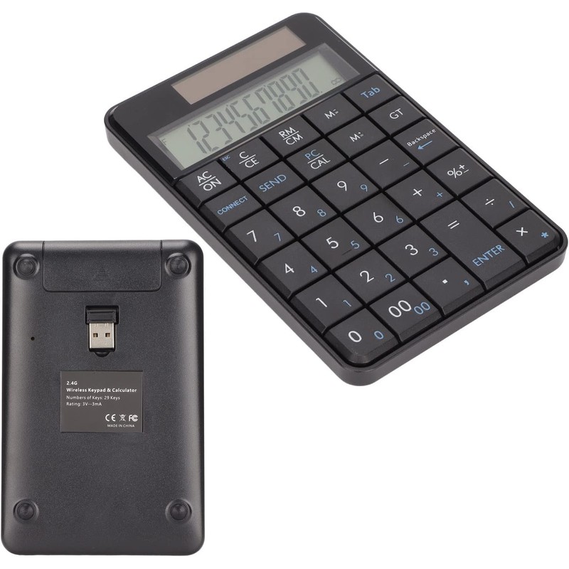 2 in 1 2.4G Wireless Tenkey with Calculator Function, 29