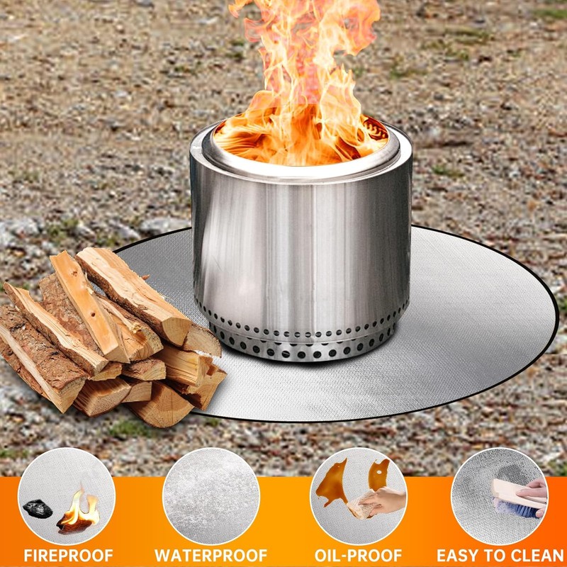 DocSafe 38 x 38 inches Round Fire Pit Mat, Upgraded