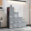 C&AHOME Cube Storage Organizer with Doors, 12-Cube Shelves, Closet Cabinet,