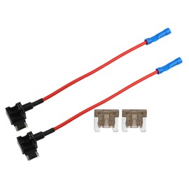 X AUTOHAUX 12V Standard Fuse Adapter Tap Fuse Kit with 2pcs 7.5A Blade Style Fuse Plastic Metal for Cars Boats