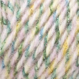 1 Ball La Mia Wonderland Knitting Yarn, 9% Wool 22% Polyester 34% Glitter 35% Acrylic, 1.76 Oz (50g) / 92 Yrds (85 m), Worsted, Variegated Colors - LW03