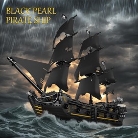 JMBricklayer Pirate Ship Model Building Sets, Black Pearl Mysterious Toys Kits, Collectible Blocks, Cool Toy, Gifts for Boys Teens Collectors (Upgraded Version, 3180 Pieces), (40102)