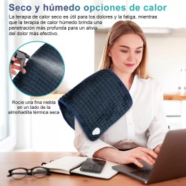 Almohadilla Térmica Cojín Eléctrico 10 Niveles Temperatura