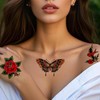 Nirbffo Vintage Tattoo Stickers Butterfly Rose Swallow Tattoo Stickers Transferable