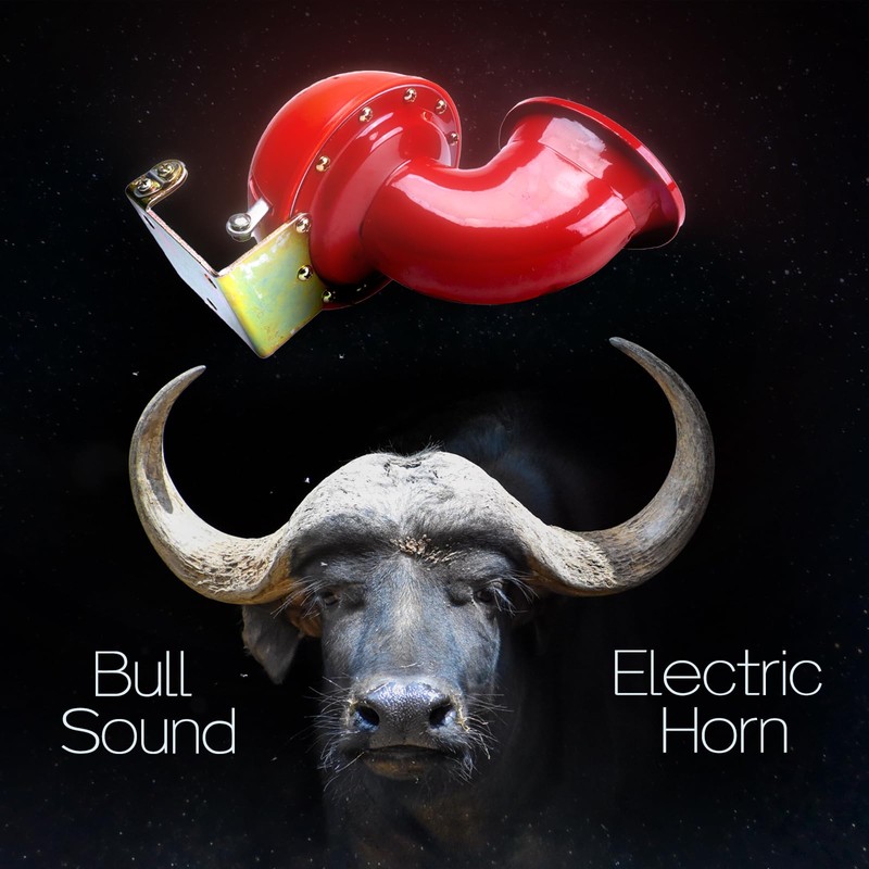 FARBIN Loud Raging Bull Horn Hand Pull Lanyard Electric Air