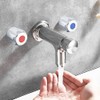GOMAKERER 4 Sets 2 Colors Alloy Faucet Handles, Hot and