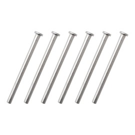 INCREWAY Door Hinge Pins, 6PCS Residential Door Hinge Pins 3.5 Inches Durable Modern Style Hinge Pins for Interior Door Security Replacement, Silvery