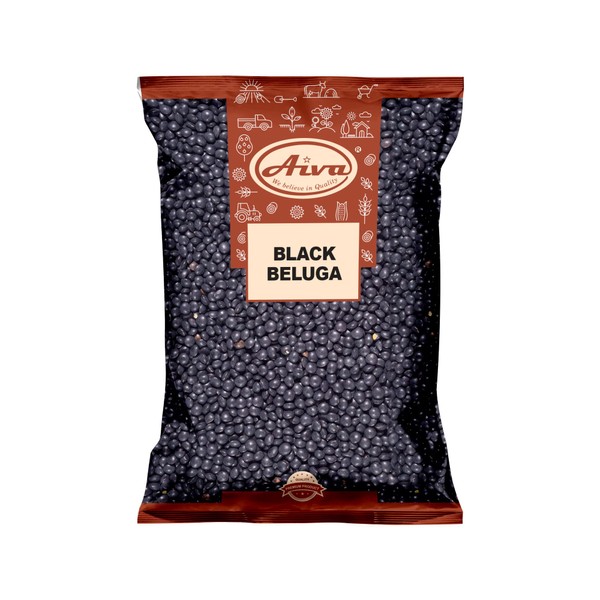 Aiva Black Beluga Lentils 4 LBS | Black Lentils | Natural | Non GMO