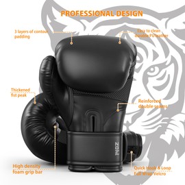 Dripex Boxing Gloves for Men Women Youth, Boxing Training Gloves | for Heavy Bag Workout, Muay Thai, Kickboxing, Sparring Punching, 14 OZ