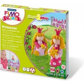Staedtler FIMO Kids Form And Play Set Princess, Super Soft, Oven Hardening Modelling Clay, Easy Instructions (English language not guaranteed), Set with 4 FIMO Blocks, 1 Modelling Stick and 1 Play