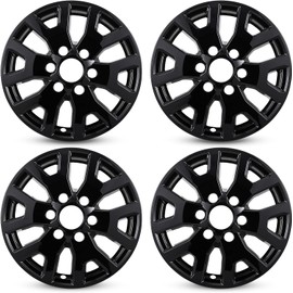 TULALUX Wheel Skins Compatible with Toyota Tacoma 2024-2025; Glossy Black Wheel Covers; Set of 4 Packs；17-inch