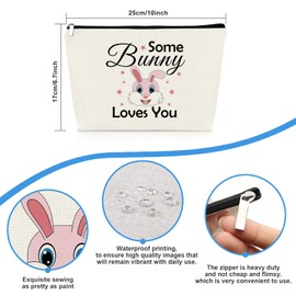 Bunny Gifts Rabbit Gift for Women Makeup Bag Rabbit Lover Gift Bunny Lover Gift for Girls Bunny Themed Gift Idea Cosmetic Bag Bunny Girls Gifts Friend Daughter Sister Birthday Christmas Easter Gift