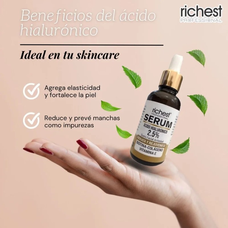 Serum Ácido Hialurónico 2.5% Biotina-colágeno-vitamina E Todo Tipo De Piel