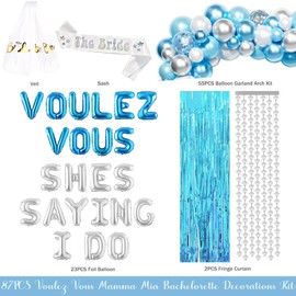 Costova Voulez Vous Mamma Mia Bachelorette Decorations, Last Disco Party Bachelorette Supplies, Retro 70s Party Decorations, Dancing Queen Themed Bridal Shower Bachelorette Décor