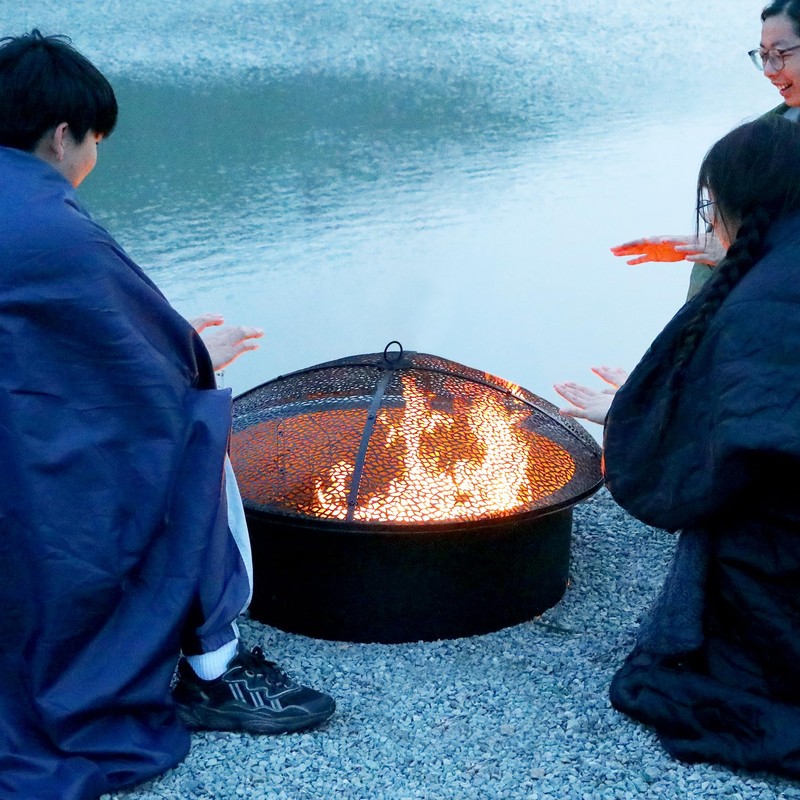 REDCAMP 36Inch Fire Pit Spark Screen, Collapsible Fire Pit Screen