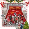 VELVETIO Xmas Dogs Duvet Cover Set with Pillowcase, Soft Printed