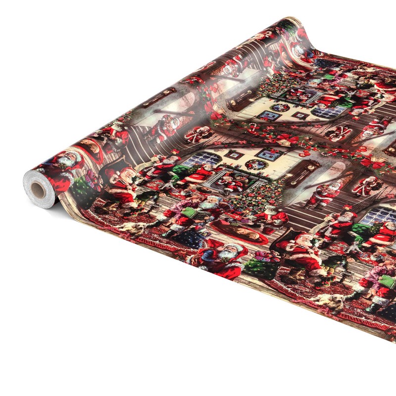 ANRO Tablecloth Christmas Tablecloth Washable Wax Tablecloth Santa Claus 100
