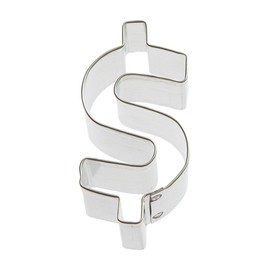 Dollar Sign Cookie Cutter 3 Inch - Made in the USA – Foose Cookie Cutters Tin Plated Steel Dollar Sign Cookie Mold