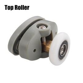 Cokritsm 4Pcs Shower Door Rollers, 25mm Sliding Shower Doors Wheels Replacement Roller Runner Wheel, Shower Door Runners Pulleys for Curved Glass Doors 4-6mm