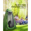 Camping Toilet with Pop-Up Privacy Tent and Liquid Waste Gel,