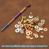 PATIKIL 9x3.3x12mm Leather Rivets and Burrs, 100 Sets Leather Rivets