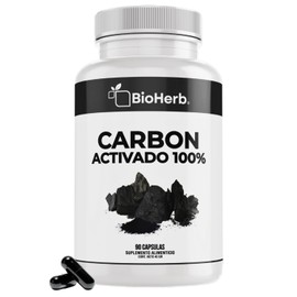Carbon Activado Micronizado100% Puro (90 Capsulas 500mg) [Potente Mineral] | Extremadamente Eficaz| Absorcion Potenciada | Maxima Eficacia | Calidad Suprema | Suministro Para 90 Dias | - Activated Carbon- BioHerb.
