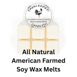 Farm Raised Candles - Pumpkin Spice Latte Wax Melts 2-Pack (6 oz) | 100% American Soy Wax • Hand-Poured • Cozy Fall Coffee Scent • Pet Safe • Gift Ready • 6 Cubes Each