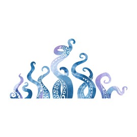 SUPERDANT Blue Octopus Tentacle Wall Sticker Sea Monster Wall Decoration Peel and Stick Wall Sticker DIY Art PVC Wall Sticker Decorations to Stick to the Wall for Living Room