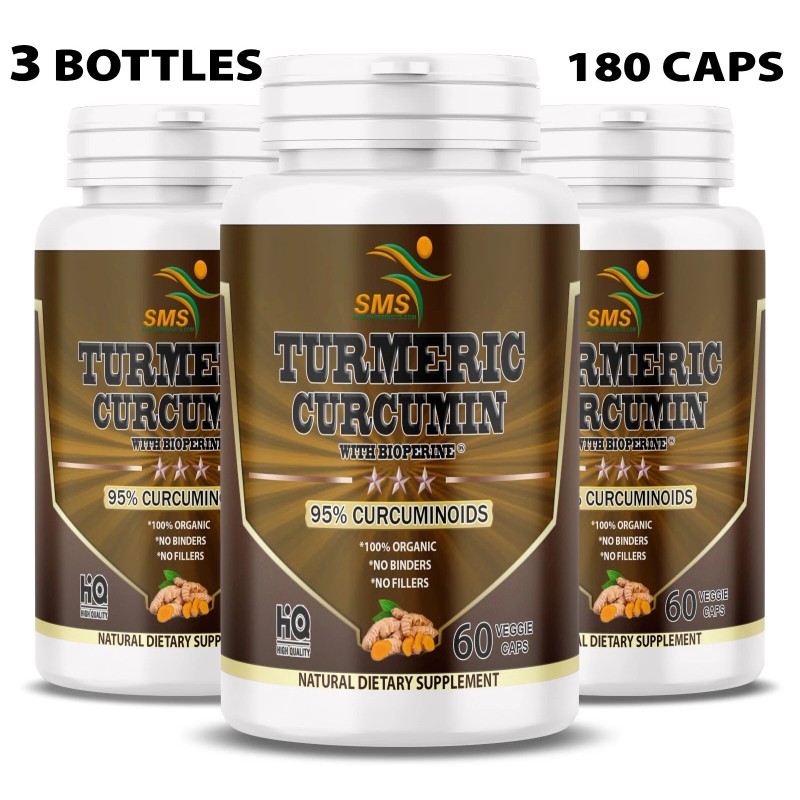SMS 3 X TURMERIC 10,000mg EXTREME 95% CURCUMIN TUMERIC EXTRACT