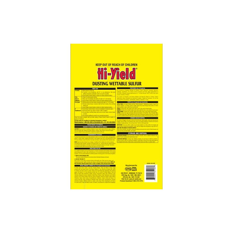 Hi-Yield (32188) Dusting Wettable Sulfur (4 lb.)