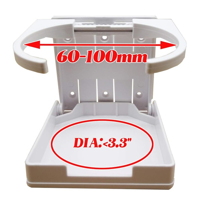 TIHOOD 2PCS Adjustable Folding Drink Holder/Adjustable Cup Holder for Marine/Boat/Caravan/Car/Trucks/RVs/Vans
