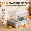 XXXL Stainless Steel Litter Box with Lid for Big Cats