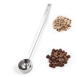 18/8 Stainless Steel Coffee Scoop, Doosu Food-Grade Extended Coffee Beans Spoon Measuring Tablespoon Scooper for Ground Coffee, Espresso, Spices, Protein Powders with 8.5in Long Handle (15ml)