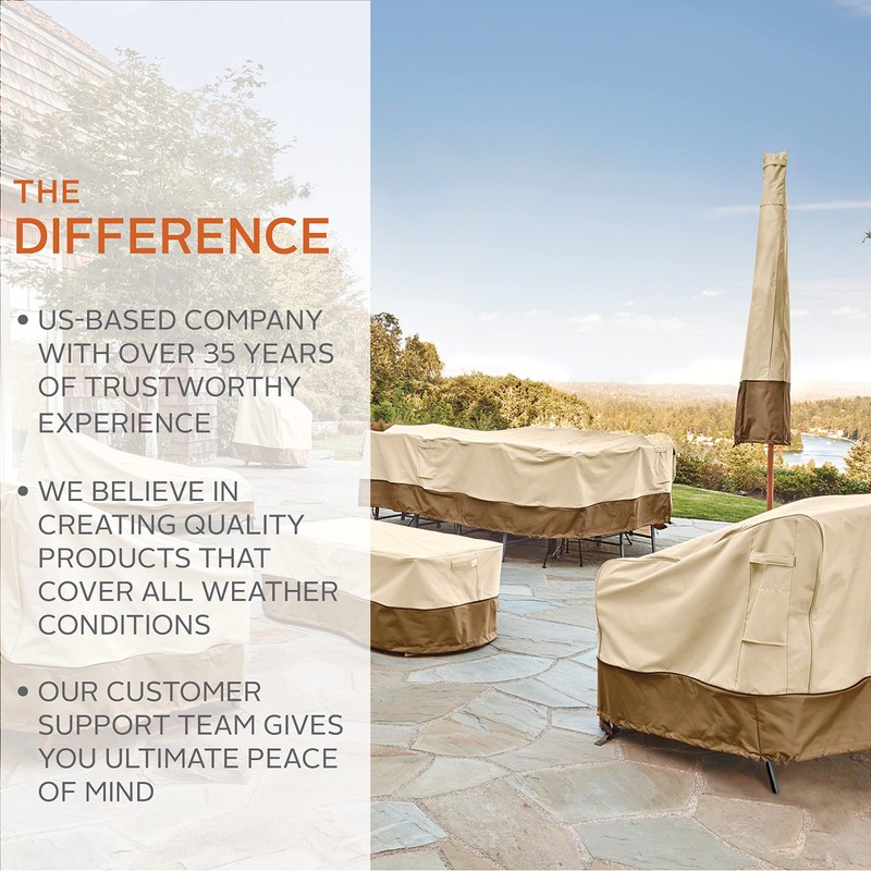 Classic Accessories Veranda Water-Resistant 38 Inch Rectangular Patio Ottoman/Side Table