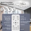 Sovinzert Modern Ceiling Lights, 6 Rings Dimmable Chrome LED Ceiling